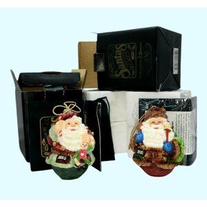 Santas Through The Decades 1930 & 1950 Vtg Box Collectible Christmas Figurines